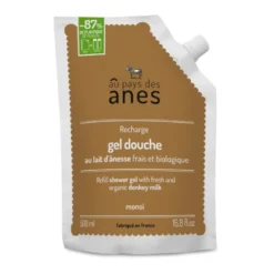 Recharge gel douche monoï au lait d'ânesse frais et bio