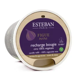 Recharge pour bougie parfumée Figue noire 180 g Esteban