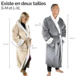 Robe de chambre polaire beige - S/M