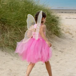 Robe de fée noa 5-7 ans avec ailes - déguisement 5-7 ans - 120cm