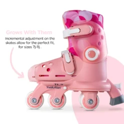 Rollers évolutifs twista rose 29-33