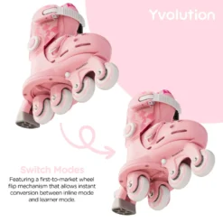 Rollers évolutifs twista rose 29-33