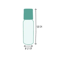 Roll-on en verre ambré et bille inox - 5