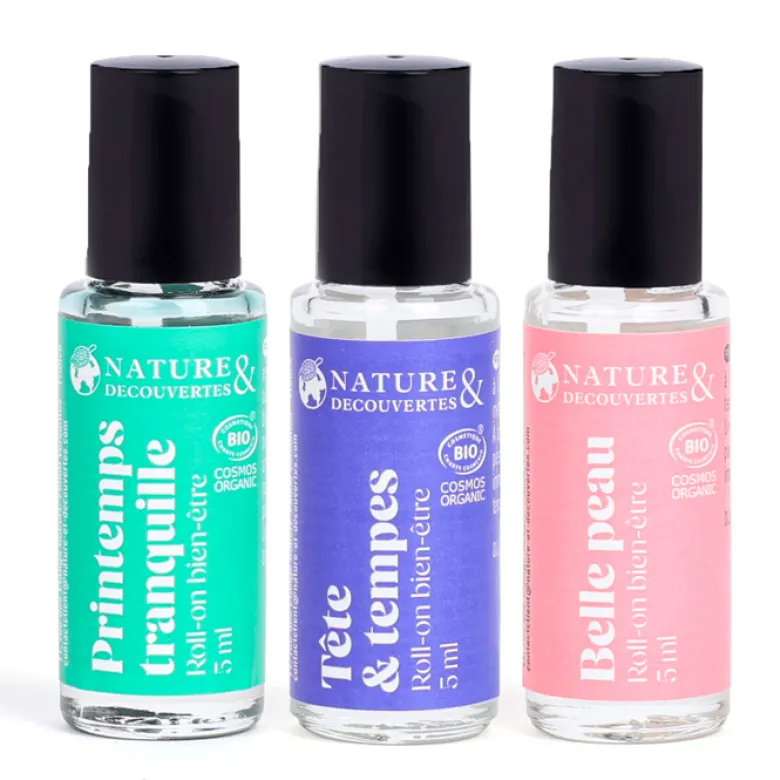 Roll-on relaxant tête et tempes à l'huile essentielle de menthe poivrée bio 5 ml