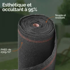 Rouleau de brise vue occultant - 1.80m
