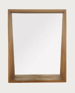 Rovio - grand miroir mural rectangulaire en bois de manguier