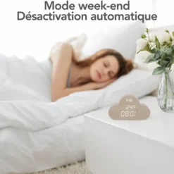 Réveil en forme de nuage & finition bois