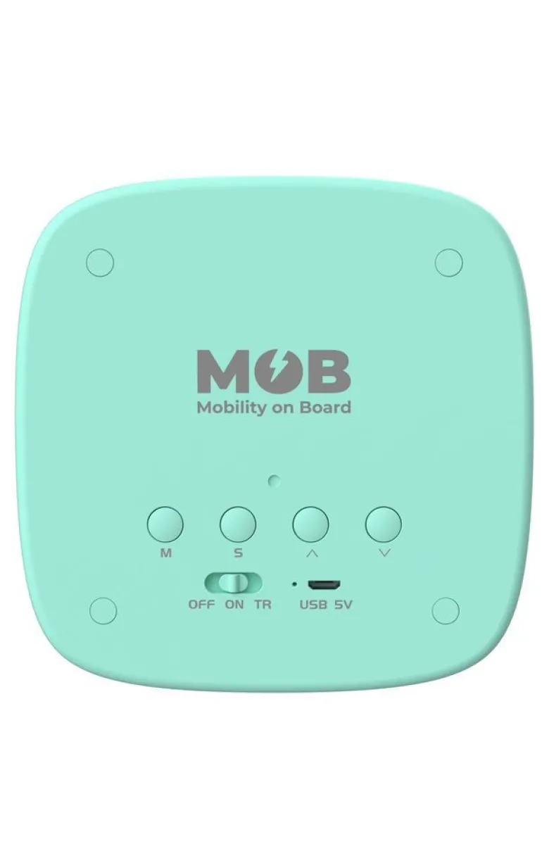 Réveil et veilleuse billy clock turquoise pour enfant - mob