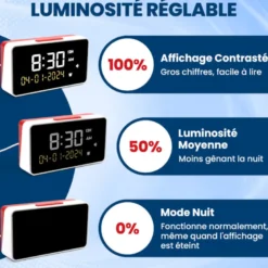 Réveil parlant - formats 12 et 24 heures