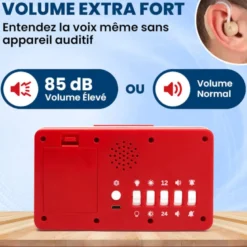 Réveil parlant - formats 12 et 24 heures