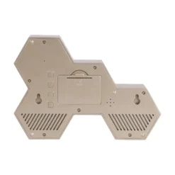 Réveil six hexagonale or