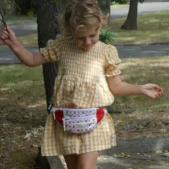 Sac banane enfant made in france -fraise