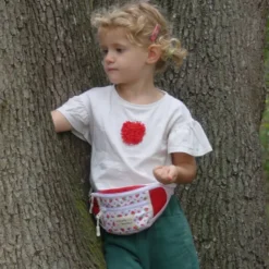 Sac banane enfant made in france -fraise