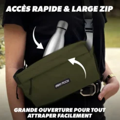 Sac banane vert kaki 4 l - résistant à l'eau