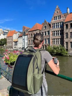 Sac à dos avec panneau solaire puissant