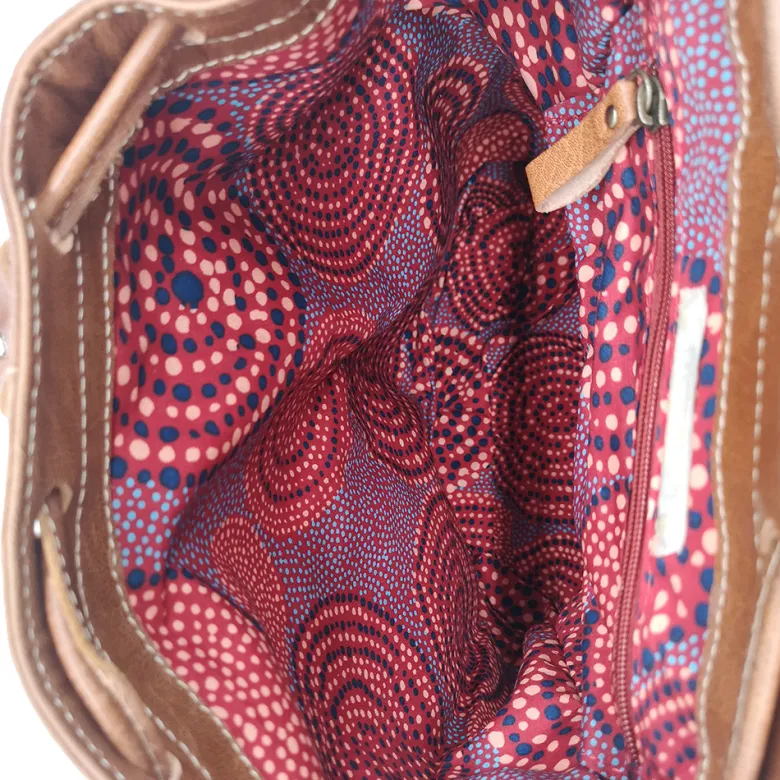 Sac à dos cuir indiana havane