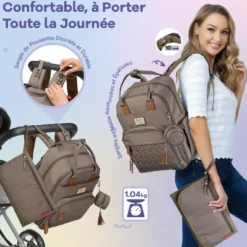 Sac à dos à langer bébé multifonctions
