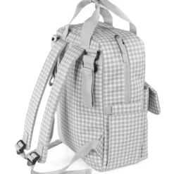 Sac à dos à langer i love vichy gris
