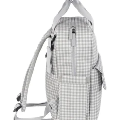 Sac à dos à langer i love vichy gris