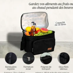 Sac isotherme 16 l - noir