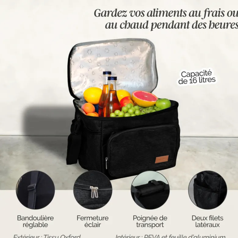 Sac isotherme 16 l - noir