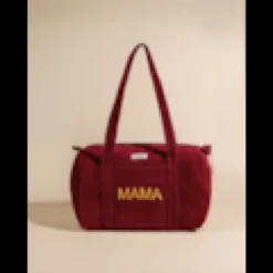 Sac à langer ou de journée sunee velours lie de vin