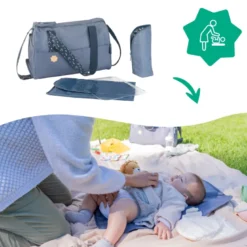 Sac à langer pocketsyle bleu badabulle