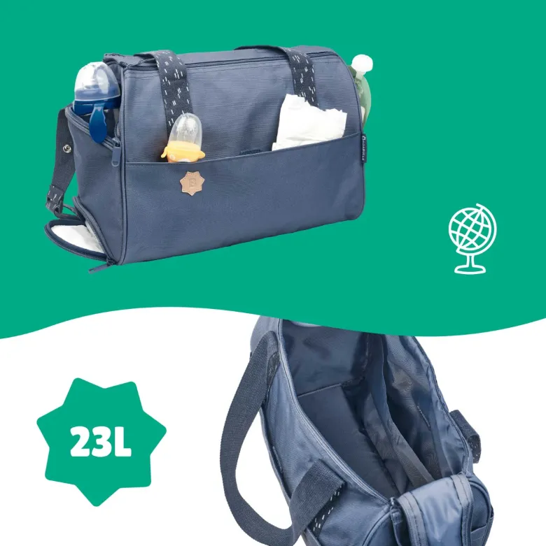 Sac à langer pocketsyle bleu badabulle