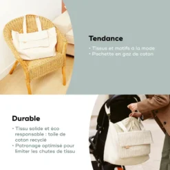 Sac à langer tote bag tendance bloom Beige
