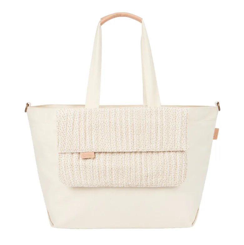Sac à langer tote bag tendance bloom Beige