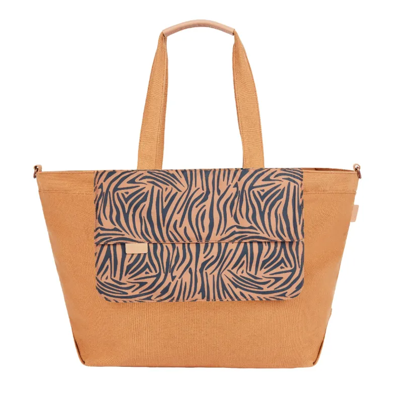 Sac à langer tote bag tendance zebra Orange