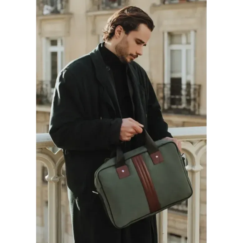 Sac ordinateur en tissu alberto a