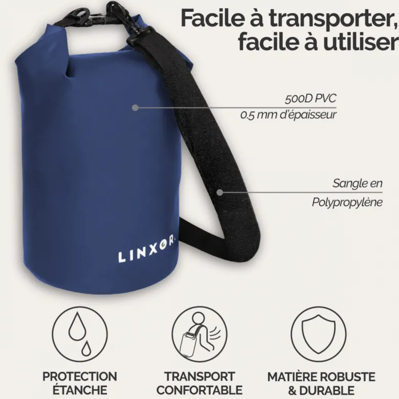 Sac étanche réglable pour sport 10l