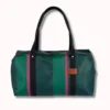 Sac voyage agar cire chevron vert