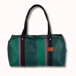 Sac voyage agar cire chevron vert