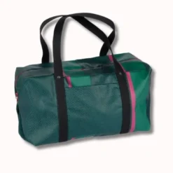 Sac voyage agar cire chevron vert