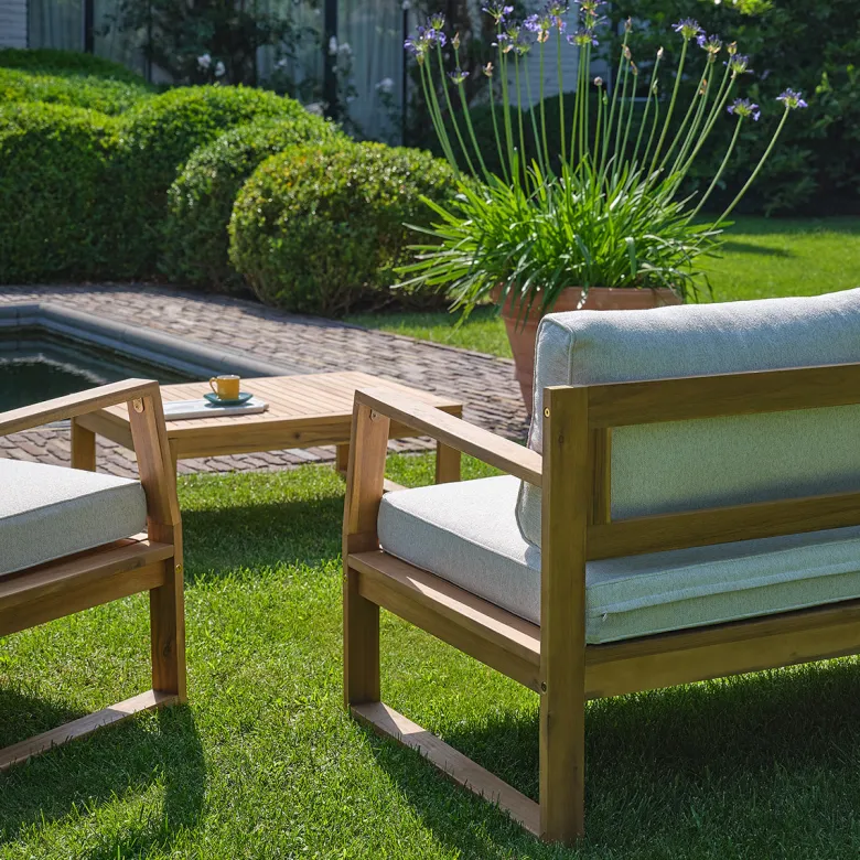 Salon de jardin en acacia massif