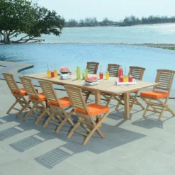 Salon de jardin teck irun 8 places