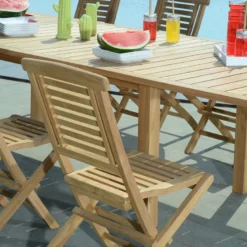 Salon de jardin teck irun 8 places