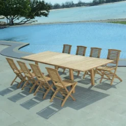 Salon de jardin teck irun 8 places