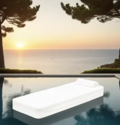 Sandra poolbed blanc 180x70xh18