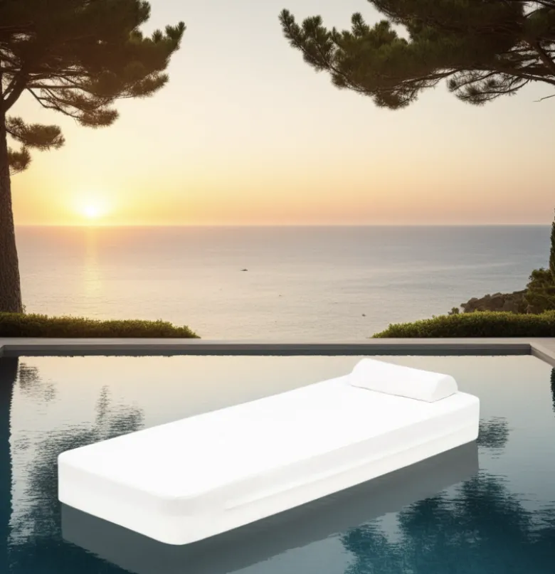 Sandra poolbed blanc 180x70xh18
