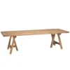 Sandy - table à manger rectangulaire 270x100cm bois pin recyclé