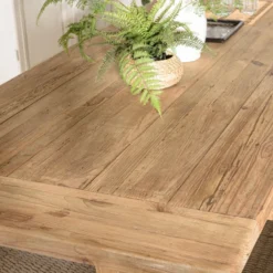 Sandy - table à manger rectangulaire 270x100cm bois pin recyclé