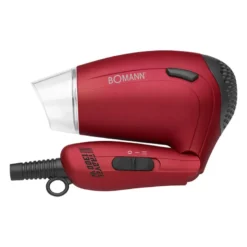 Sèche-cheveux de voyage compact 1300w bomann htd 8005 cb rouge