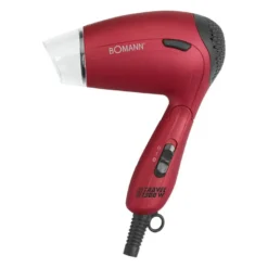 Sèche-cheveux de voyage compact 1300w bomann htd 8005 cb rouge