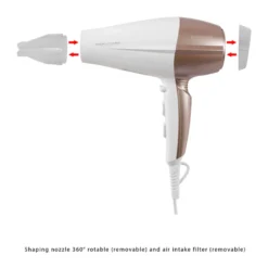 Sèche-cheveux 2200w proficare pc-ht 3010 blanc