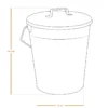 Seau à cendres 12l avec couvercle -