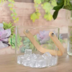 Seau à glaçons avec manche en bois