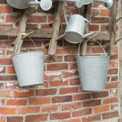 Seau zinc patiné 9.5l